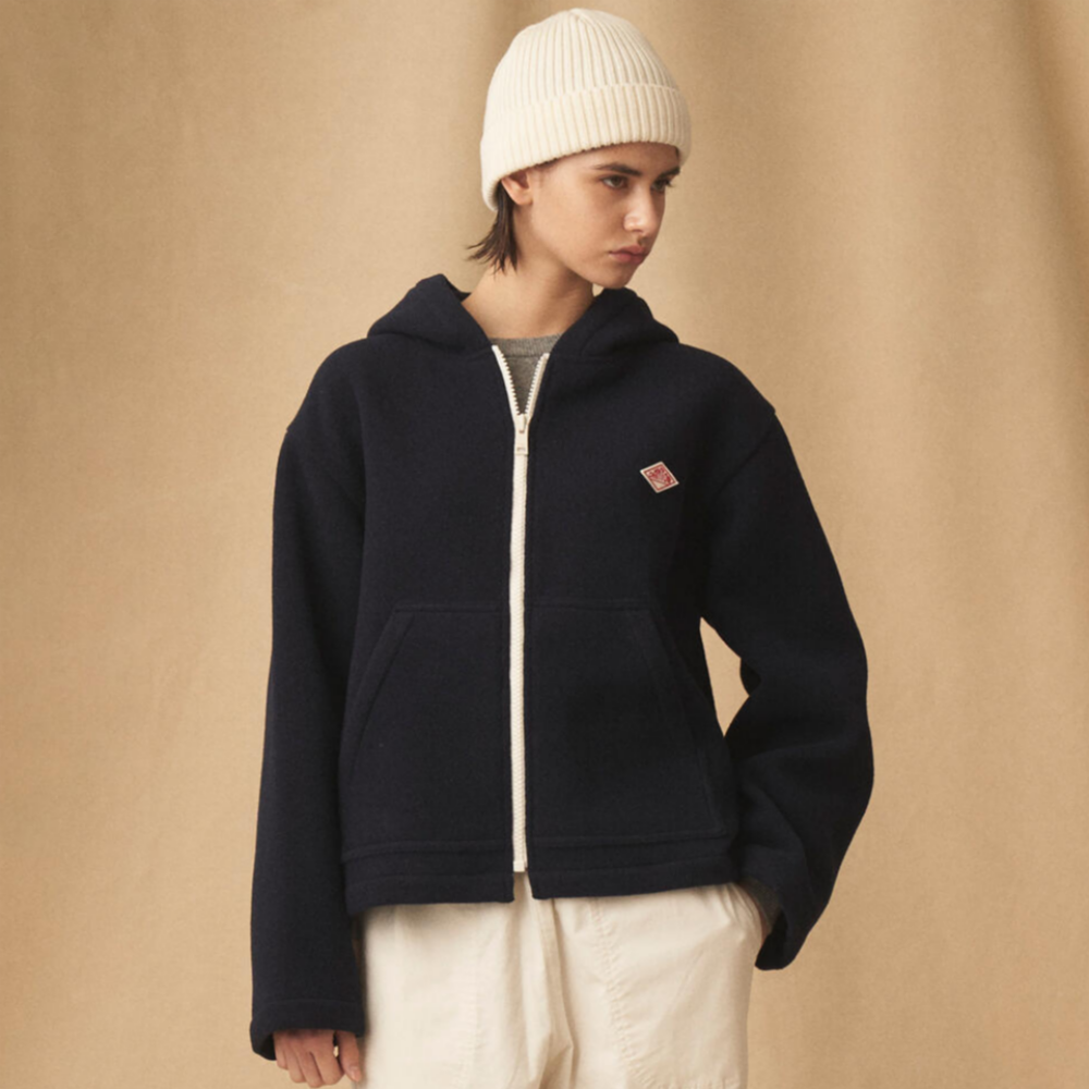 단톤 후드 자켓 WOOL LIGHT PILE HOODED 가을 겨울 여자 여성 후드 재킷 DNB242L101-0031 - 상품 이미지