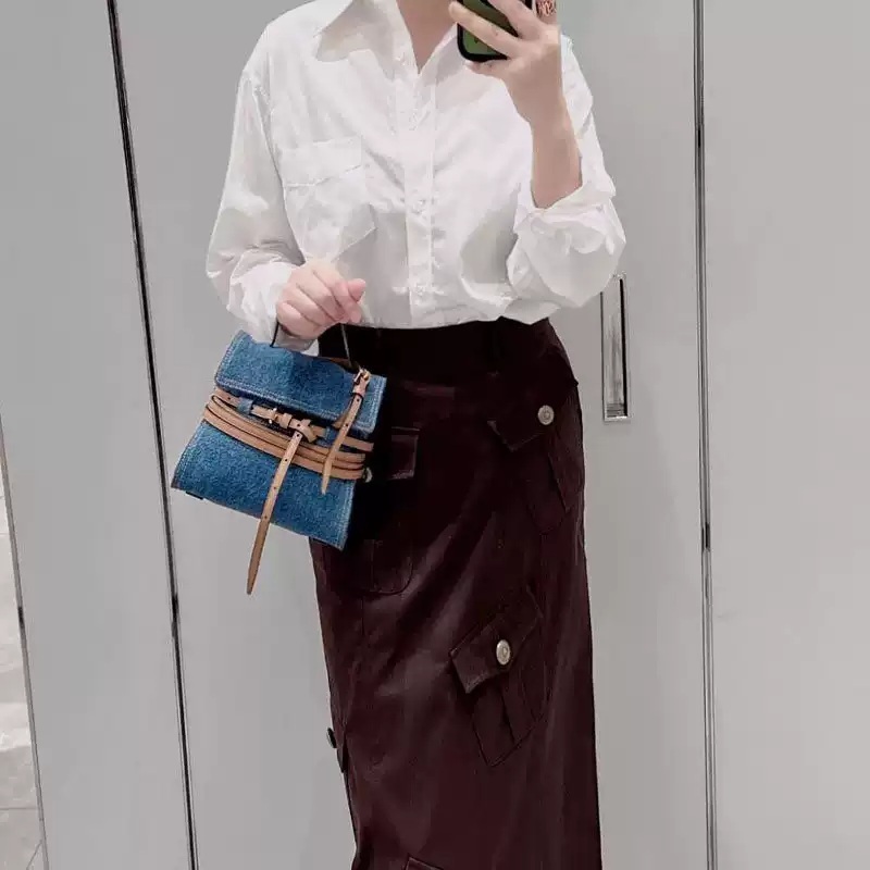 엄마친구아들 15화 정소민 핸드백 가방 배석류 데님 토트백 의상 옷 패션 - 상세 이미지 5