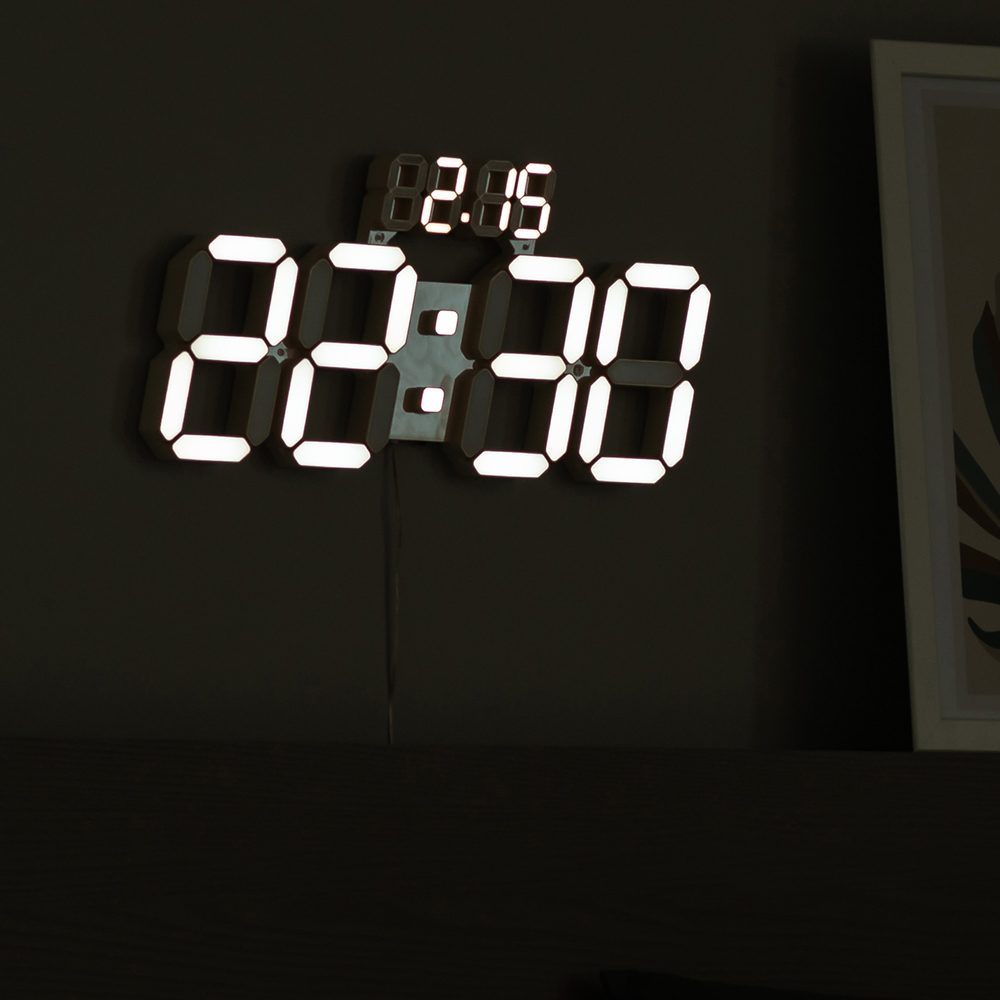 플라이토 와이파이 인테리어 3D LED 벽시계 38cm 데이즈 - 상세 이미지 4