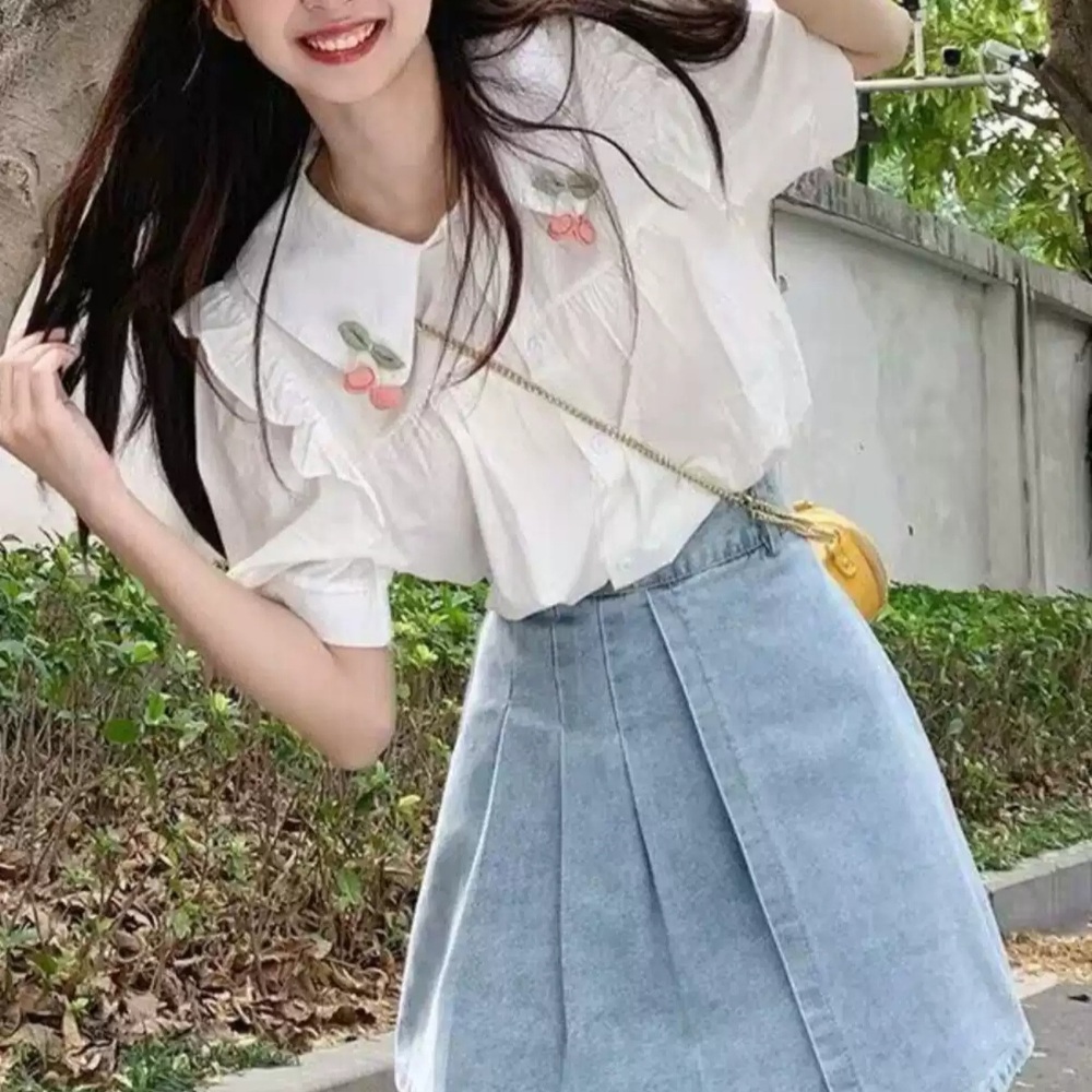 엄마친구아들 15화 심지유 블라우스 셔츠 강연두 퍼프 소매 카라넥 의상 옷 패션 - 메인 이미지