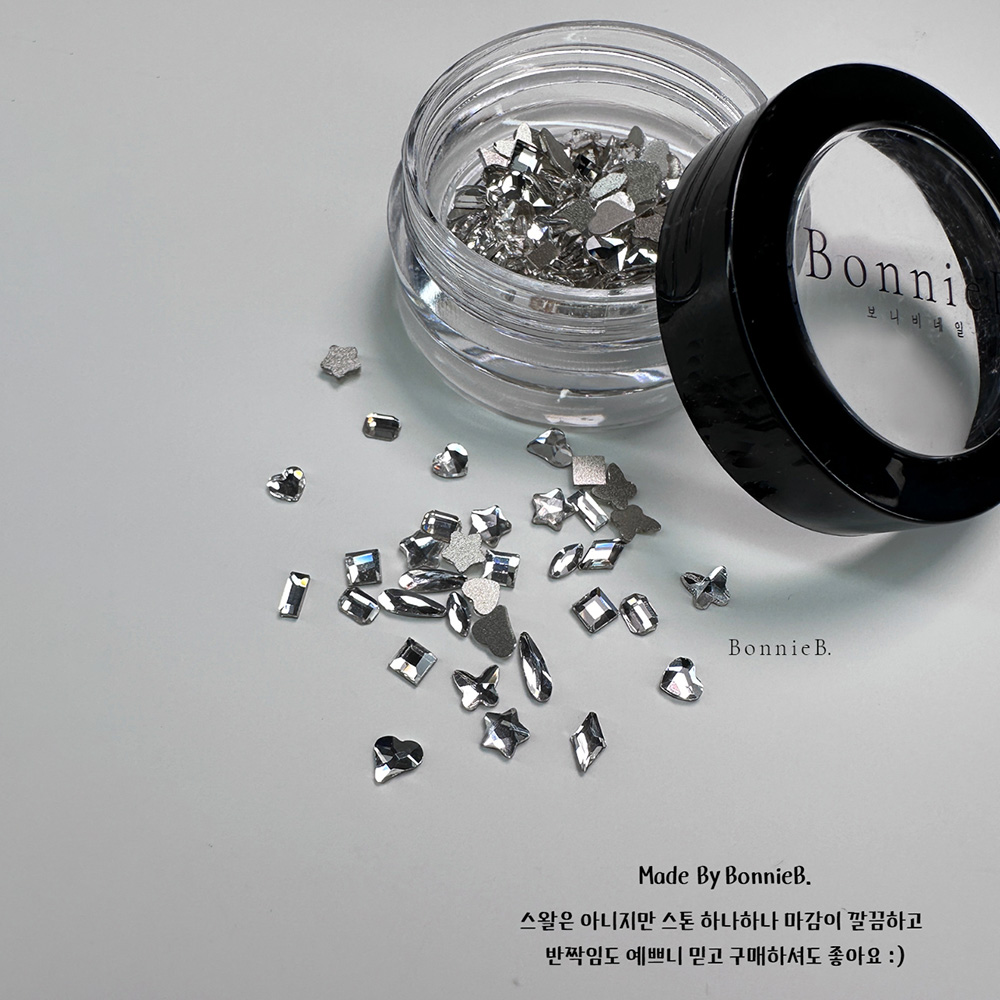 보니비 미니 믹스 얼음스톤 크리스탈 라인 스톤 (약100개입) - 상세 이미지 3