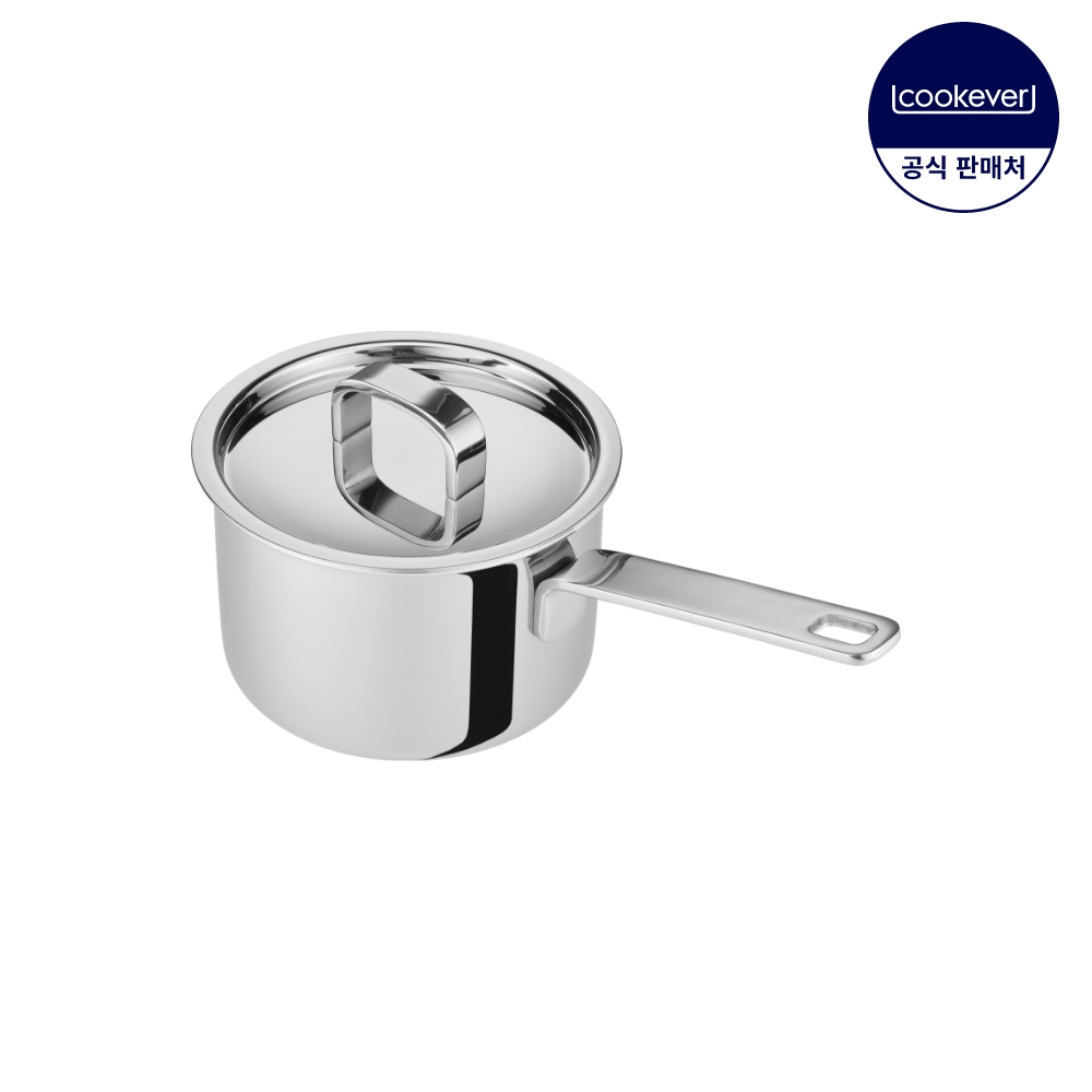 쿡에버 Cook304 프리미엄 인덕션 통5중 스텐 편수 냄비 16cm