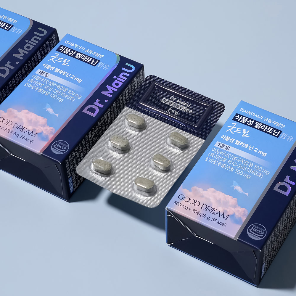 닥터메인유 멜라토닌 2mg 국내특허 식물성 굿드림 트립토판 멜라토닉 30정, 1개 이미지 6