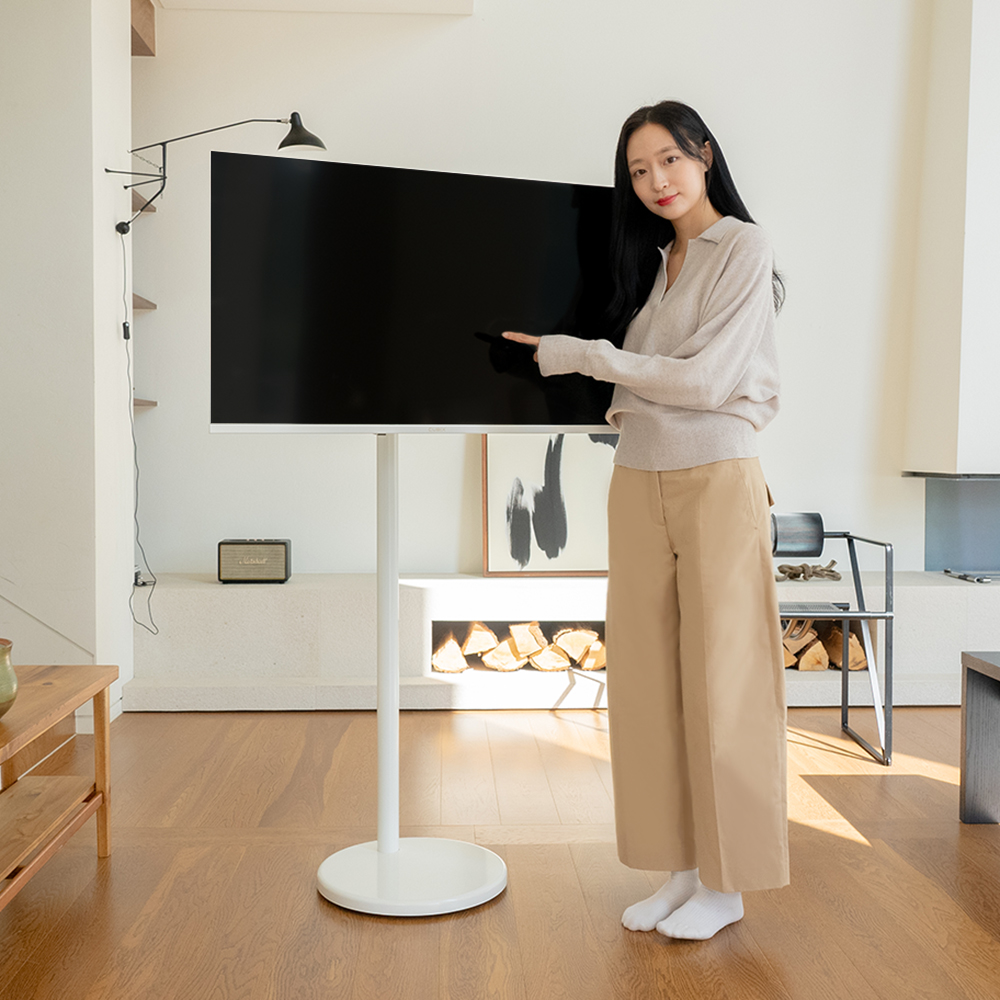 무빙큐빅스 삼탠바이미 화이트에디션 109cm(43인치) UHD 4K 스마트티비 X2 셋트 이동식 TV 삼텐 중소바이미