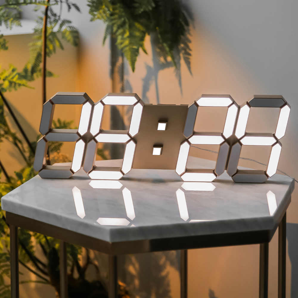 국산 플라이토 골드 3D LED 인테리어 벽시계 38cm - 상세 이미지 4