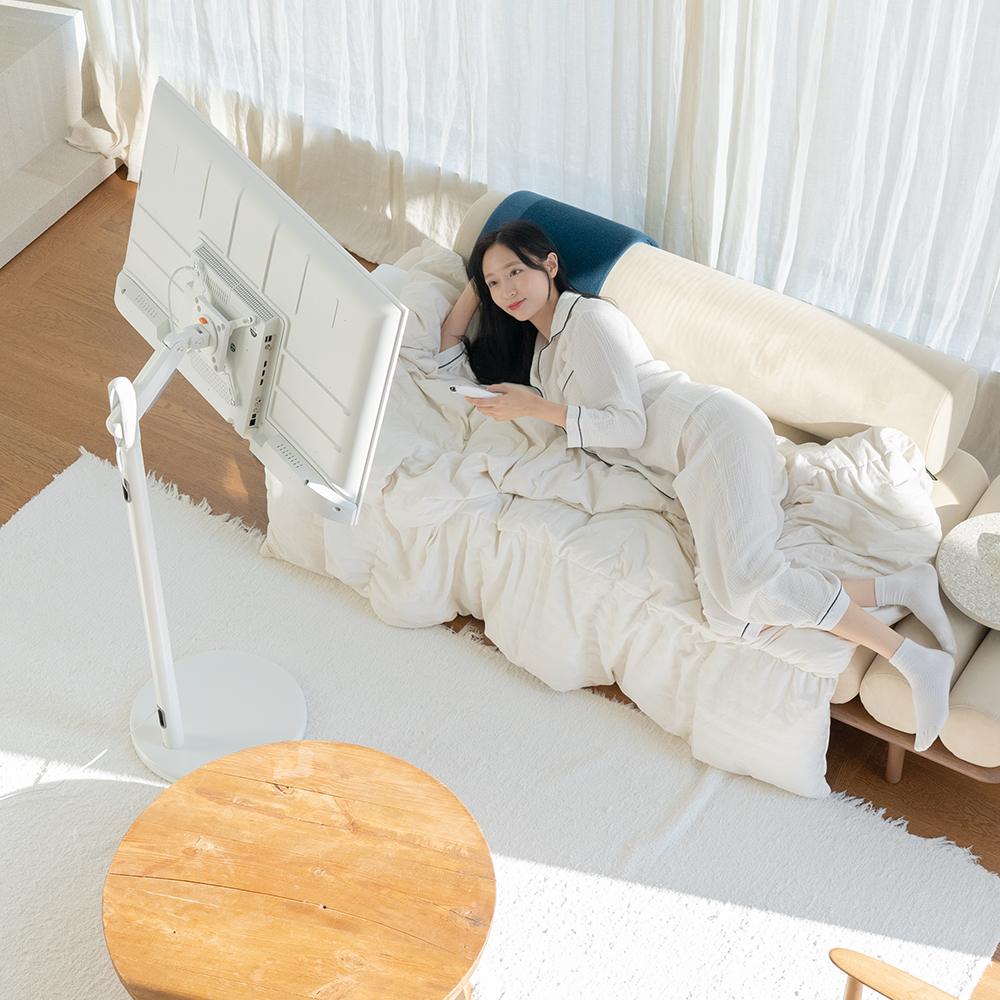 무빙큐빅스 삼탠바이미 화이트에디션 109cm(43인치) UHD 4K 스마트티비 X2 셋트 이동식 TV 삼텐 중소바이미