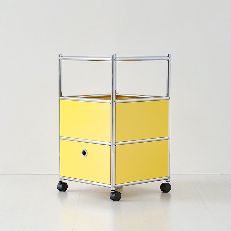 심플리 이동식 서랍장 1칸 BC605 460mmx460mmx685mm, 1단, 소프트옐로우 8461.1745 - 상세 이미지 2