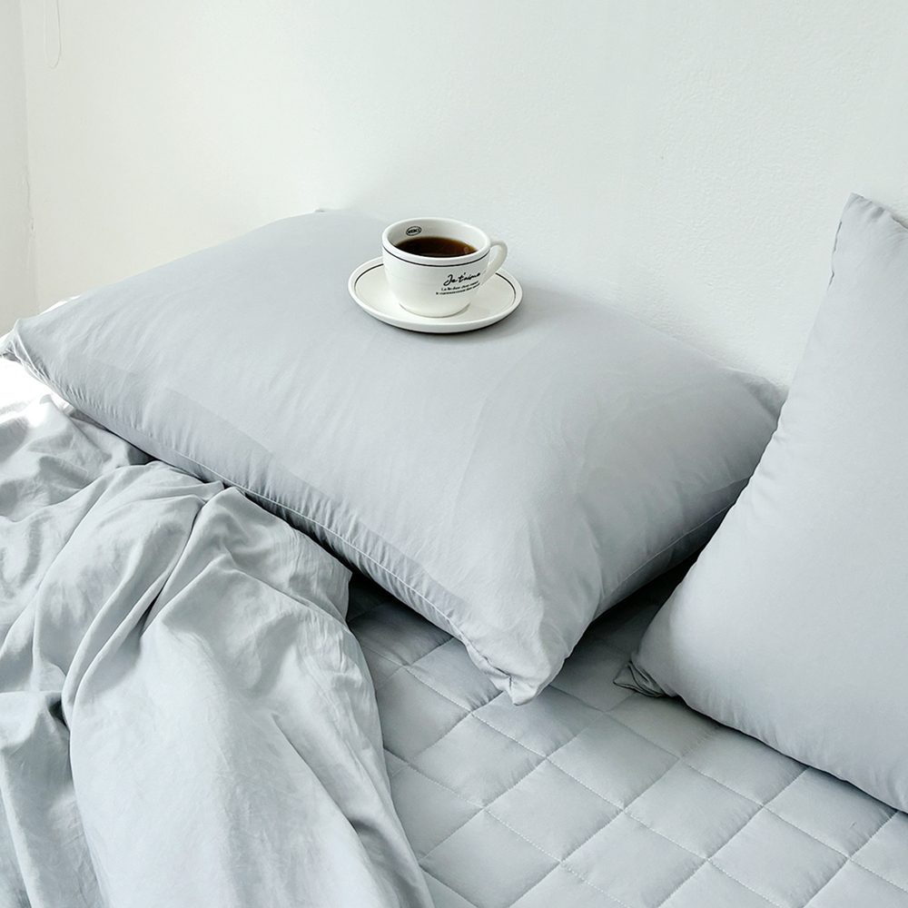 1+1  부드러운 아멜리 워싱 사계절 베개커버 2장 루나 그레이, 50x70cm