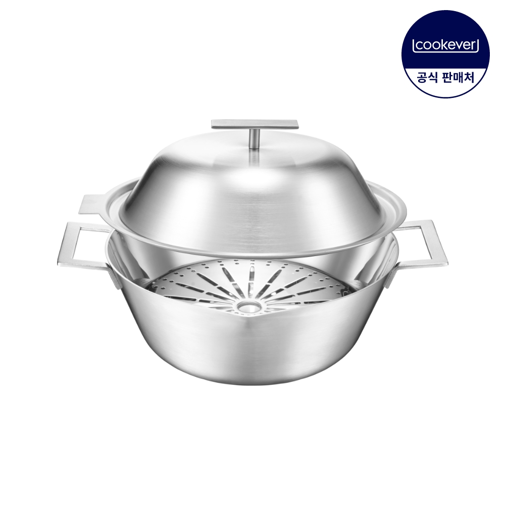 쿠치나레 플러스 인덕션 통3중 스텐 웍 28cm (찜판 포함) - 메인 이미지