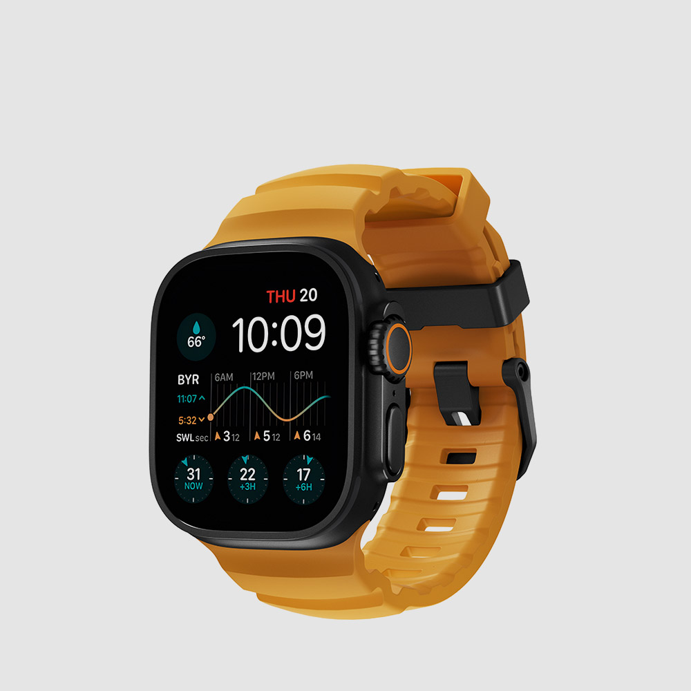 노마드 애플워치 스포츠 티타늄 스트랩 로키 포인트 솔 - 블랙 버클 / 울트라2 SE2