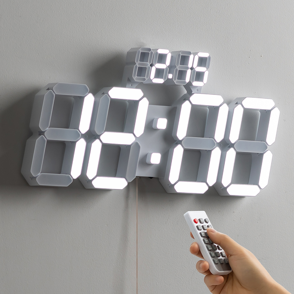 플라이토 와이파이 인테리어 3D LED 벽시계 38cm 데이즈 - 메인 이미지