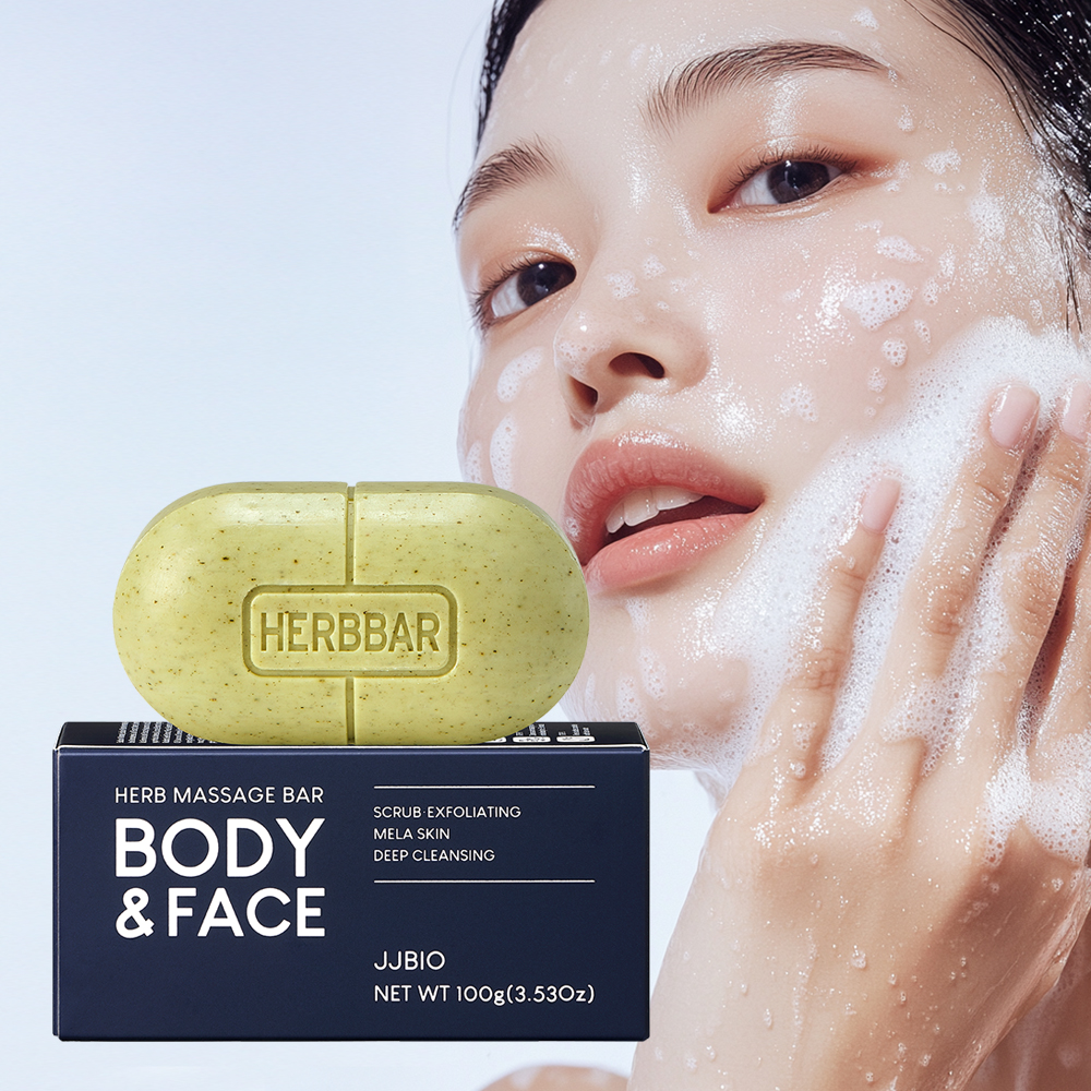 허브마사지바 올인원 좁쌀 여드름 모낭염 항균 세안 바디워시 천연 비누 100g, 1개
