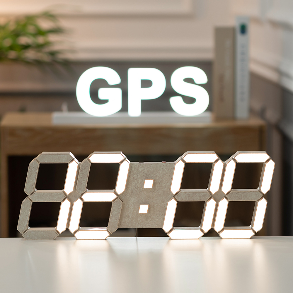 플라이토 위성 GPS 인테리어 LED 벽시계 38cm (멜로우) - 메인 이미지