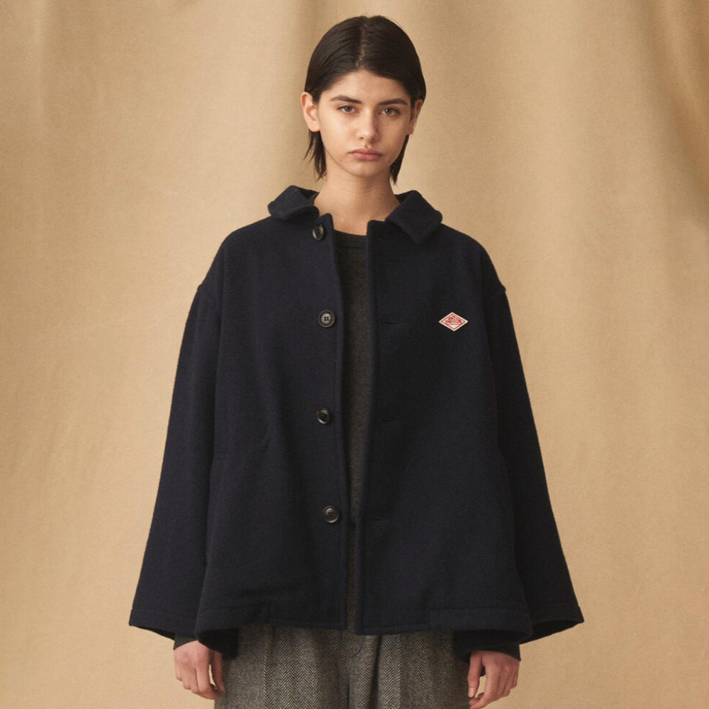 단톤 자켓 SINGLE WOOL PILE GATHERED SHORT 가을 겨울 여자 여성 숏재킷 DNB242L101-0033 - 메인 이미지