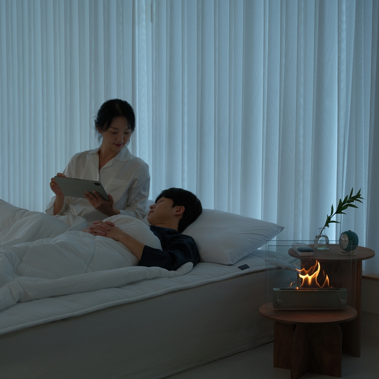 공감도씨 수피마코튼 IoT 탄소매트 프리미엄형 카본 전기 온열 원격 침대 1인용 퀸 킹 분리난방 내추럴화이트 SS