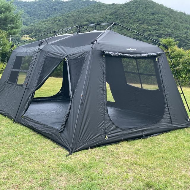 오패캐 420 텐트형 블랙 바닥일체형 세트 원터치 오토 자동 리빙쉘 겨울 텐트 이미지 7