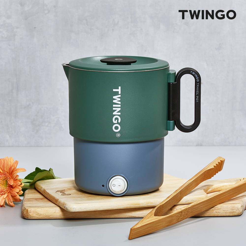 트윙고 트래블 팟 컴팩트 접이식 폴딩포트 110v 겸용 캠핑 여행용 휴대용 라면포트 7컬러