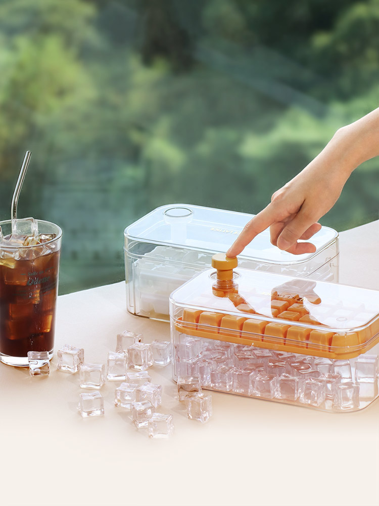 원터치 각얼음트레이 32구 2P+냉동실얼음통+스쿱세트