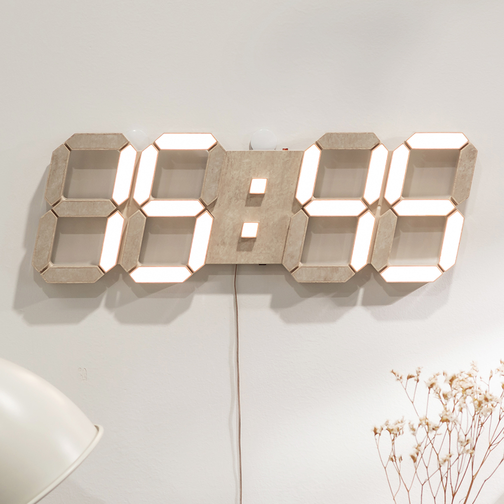 플라이토 위성 GPS 인테리어 LED 벽시계 38cm (멜로우) - 상세 이미지 3