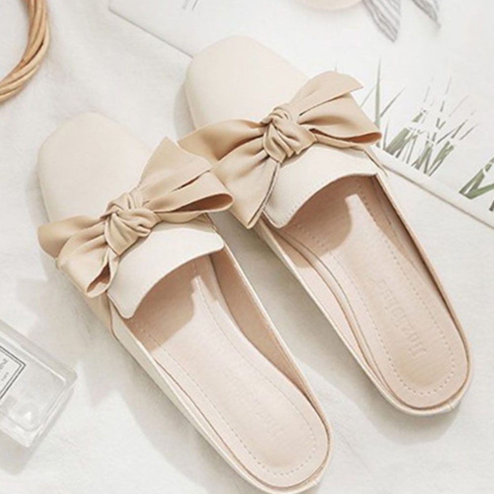 뮬 슬리퍼 신발 신상 뮬 리본 블로퍼 여자 뮬 뮬 슈즈 구두