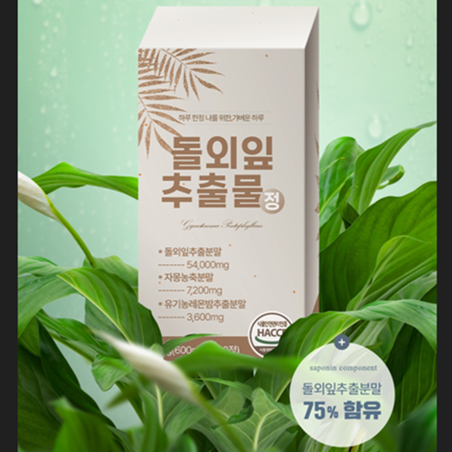 웰빙곳간 돌외잎 추출물 정 120정 2통 8개월 AMPK 효소활성 내장 체 지방 분해 컷 - 상세 이미지 2