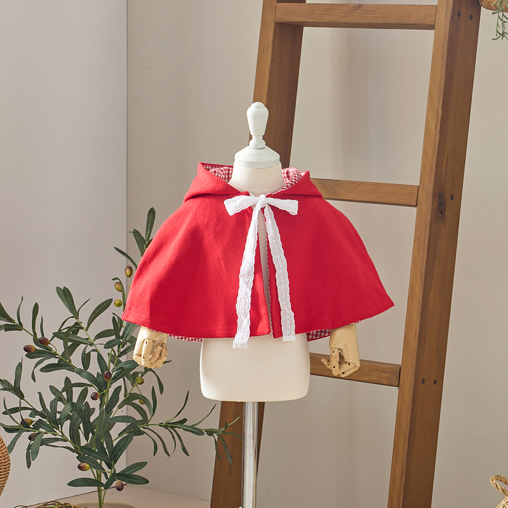 미니레시피 빨간망토차차 케이프 망토 여아 할로윈 코스튬 코스프레 - 상품 이미지