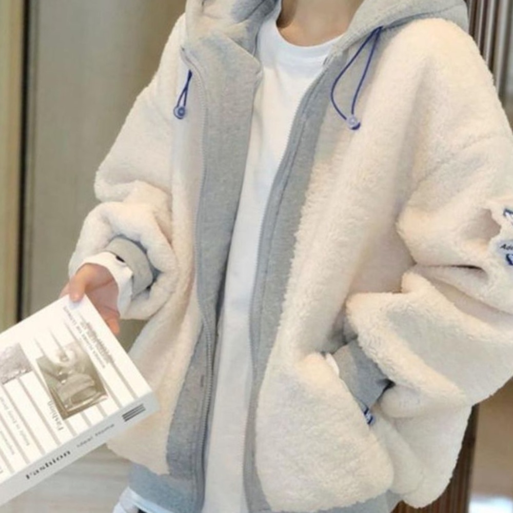 양털 여성 점퍼 봄 후드 아우터 집업 뽀글이 점퍼 가을