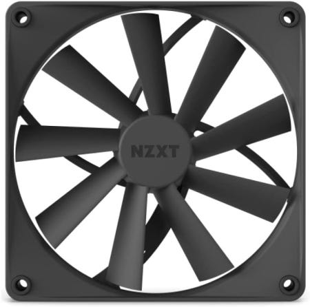 [해외]NZXT F120P 120mm 블랙 PC 케이스 팬 RF-P12SF-B1 FN1757 색상 사이즈 140mm 스타일 조용한 공기 흐름 블랙 140mm 조용한 공기 흐름