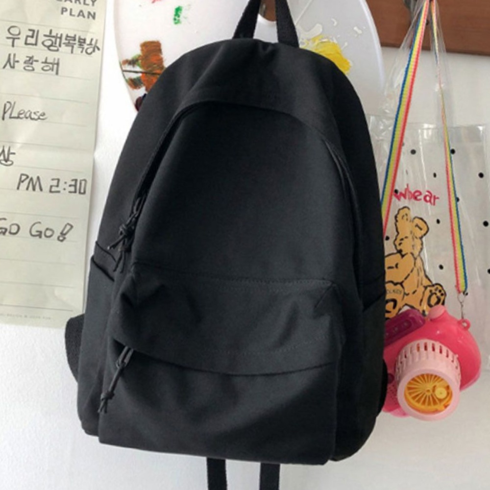 남녀공용 백팩 중학생 책가방 백팩 검정색 고등 학생