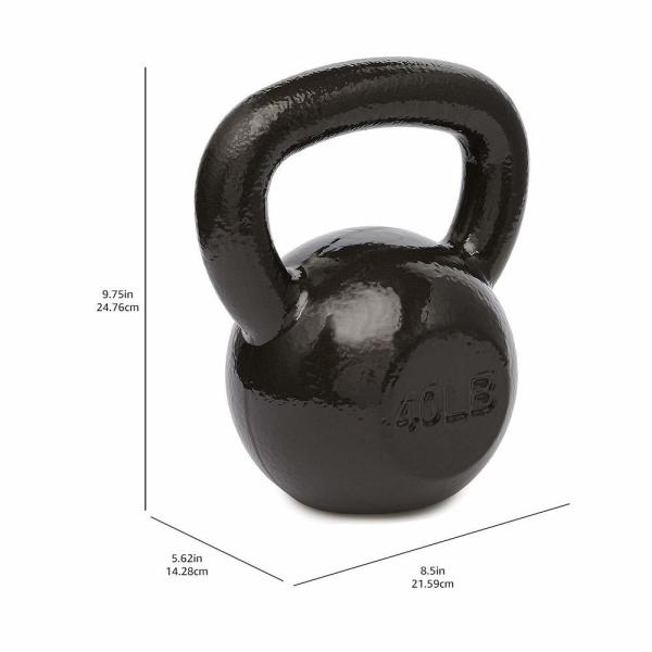 Amazon Basics 주철 케틀벨 18.1kg40파운드 블랙 : 이스트세일