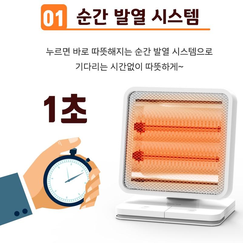 발터치 사무실전기난로 전기히터 미니난방기 전열기