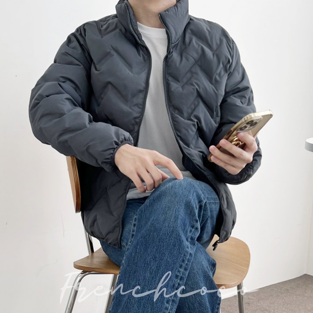 프렌치코코 남성용 퀼팅 패딩 가벼운 캐주얼점퍼