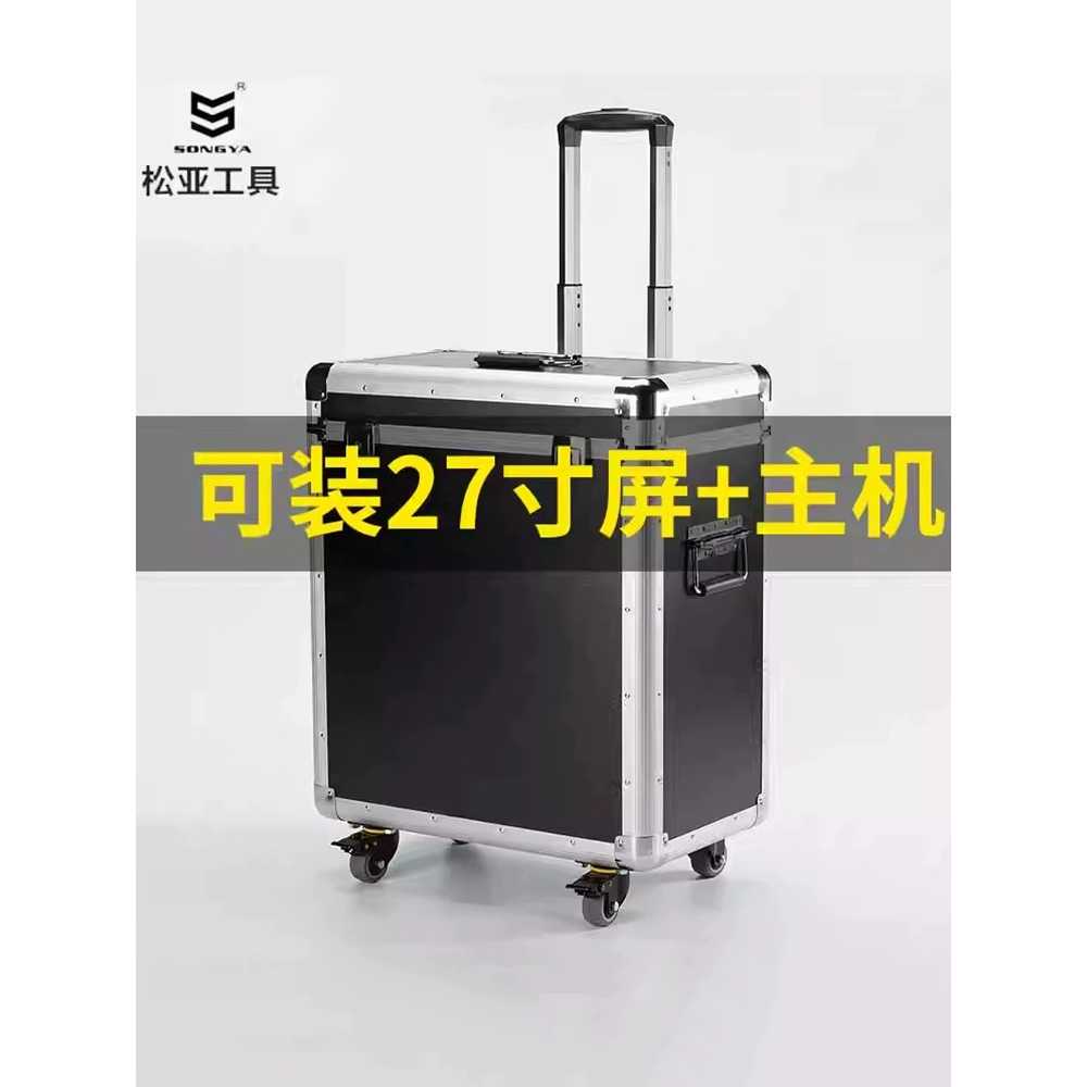 데스크탑가방 컴퓨터 수납 운반 캐리어 대용량 여행 블랙 21인치 - 상세 이미지 2