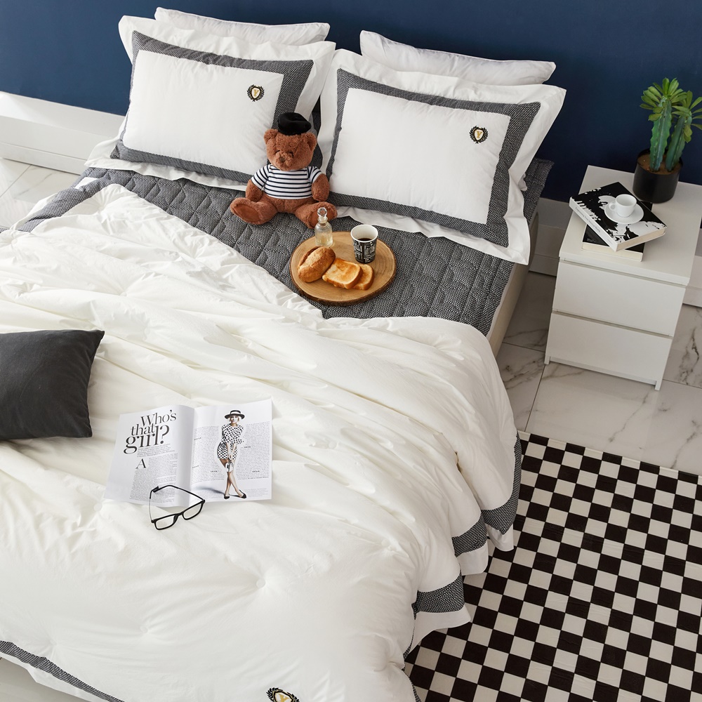 해밀 호텔이불 고밀도 순면 60수 프리미엄 사계절 차렵이불 혼수 예단 SS