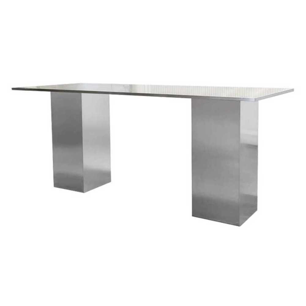 스텐 테이블 업소용 카페 디저트 급식소 주점 철제 120x60cm - 상품 이미지