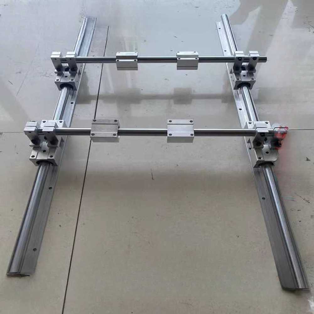 SBR 가이드 레일 트랙 지지대 브래킷 양방향 슬라이드 2x100cm 2x50cm - 상품 이미지