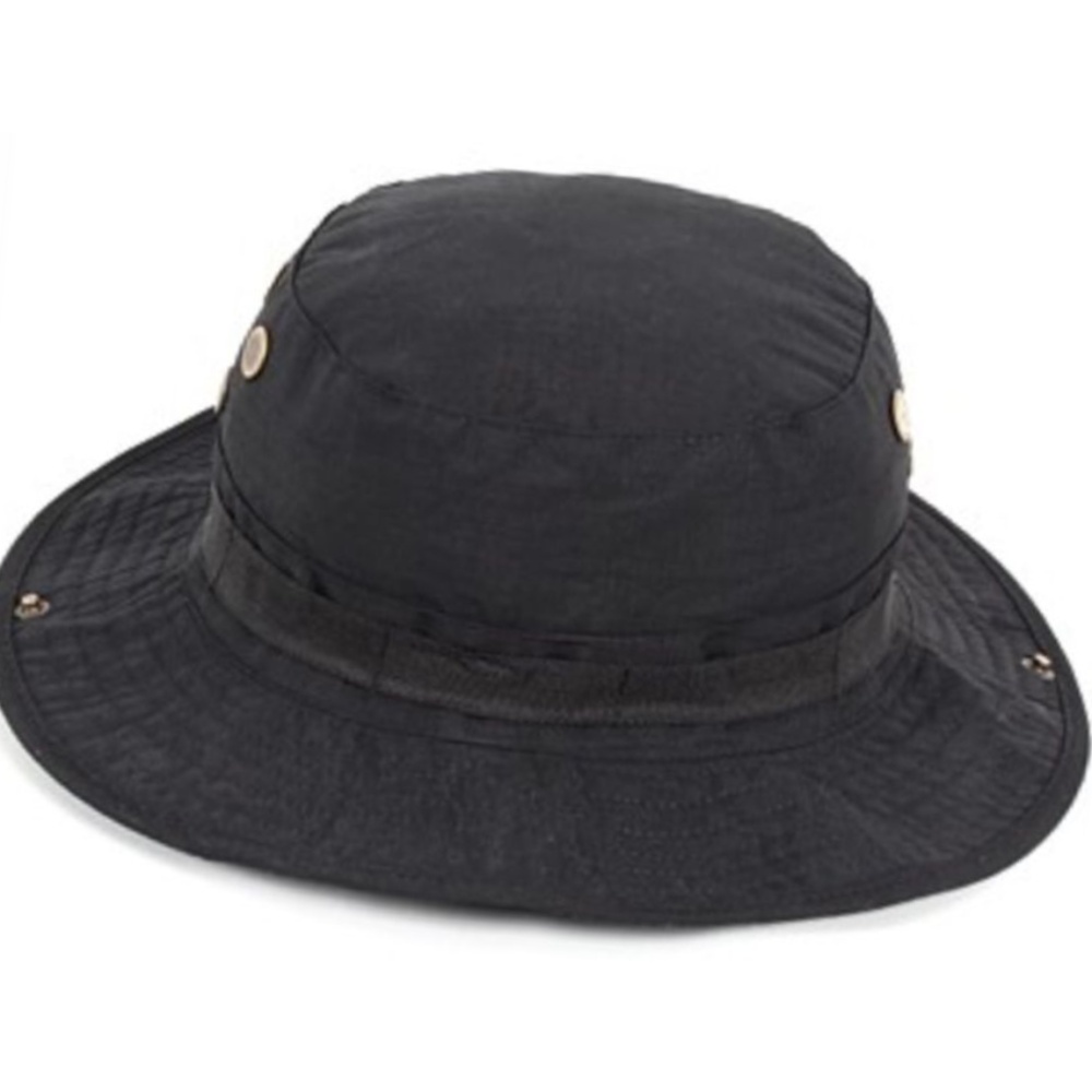 남성 모자 사파리 낚시 등산모자 밀리터리 블랙 벙거지