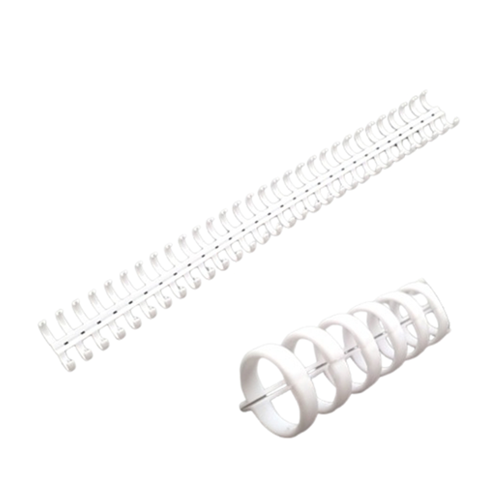 셀프제본 똑딱이링 바인더클립 30공 일체형 컷팅가능 12mm, 화이트