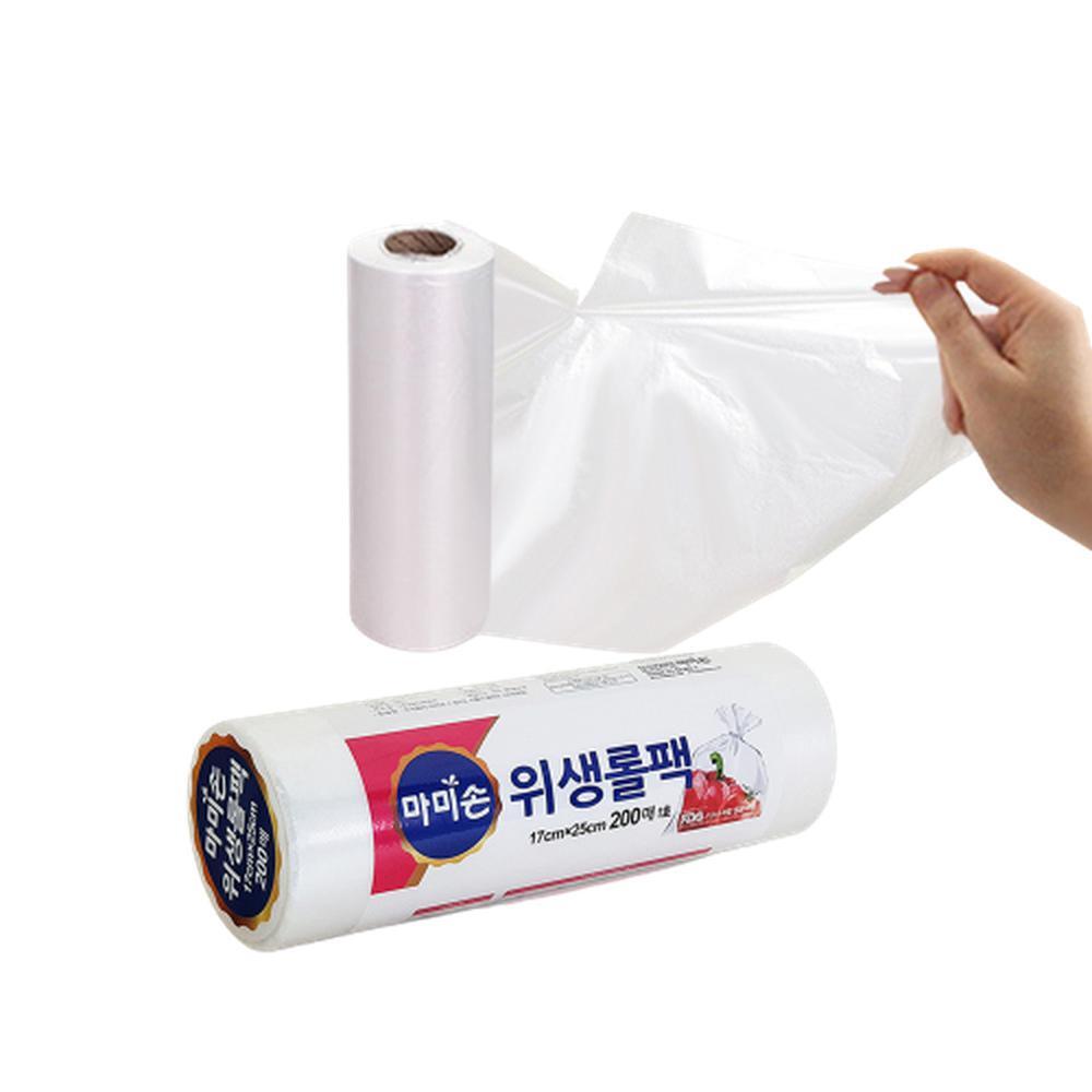 뜯어쓰는 주방용 비닐 롤백 소형 17x25cm 식품 봉투