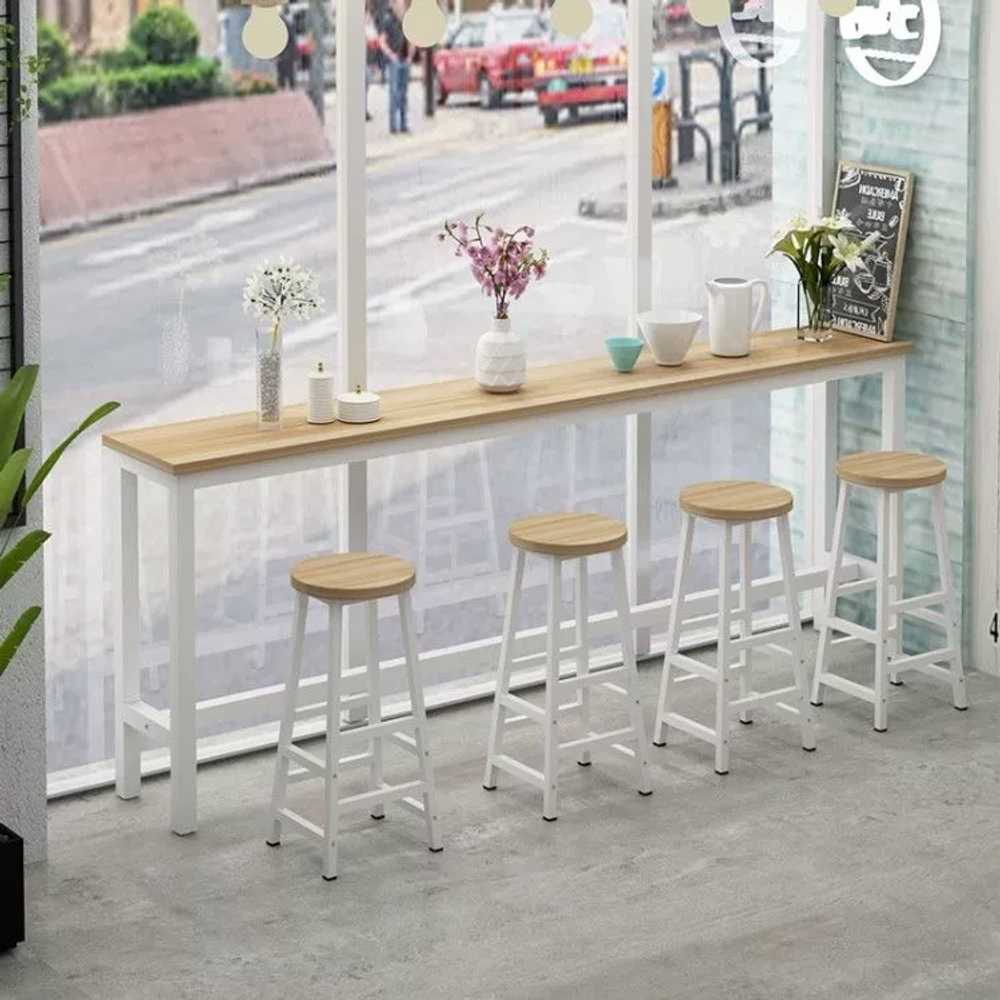 카페 창가테이블 스탠딩 홈바 컴퓨터 사이드테이블 160x30cm - 상세 이미지 5