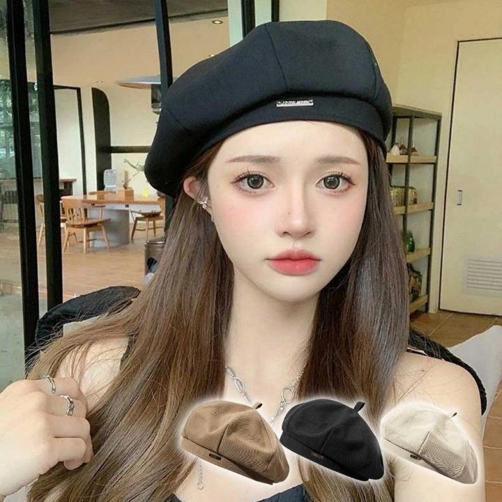꼭지 베레모 중년 남자 베레모 남성 화가 모자 이미지