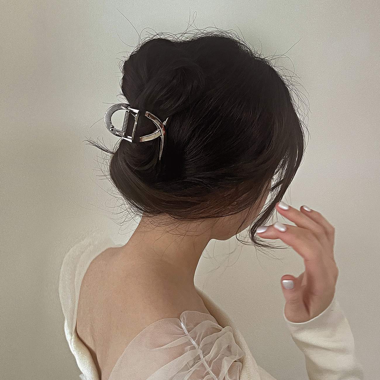 레이스룸 올림 긴 머리 헤어 집게핀 꼬임 메탈 대 왕 숱많은 빅사이즈 3세대 국산