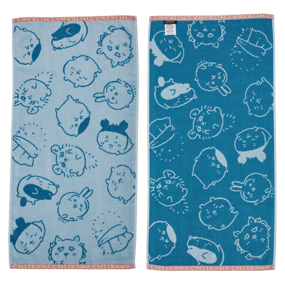 먼작귀 치이카와 타월 수건 단품 1P 세면 자카드 페이스 타올 굿즈 핑크