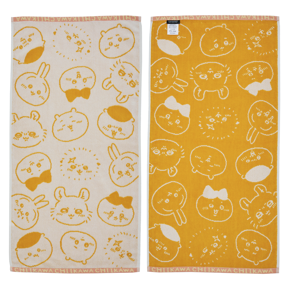 먼작귀 치이카와 타월 수건 단품 1P 세면 자카드 페이스 타올 굿즈 핑크