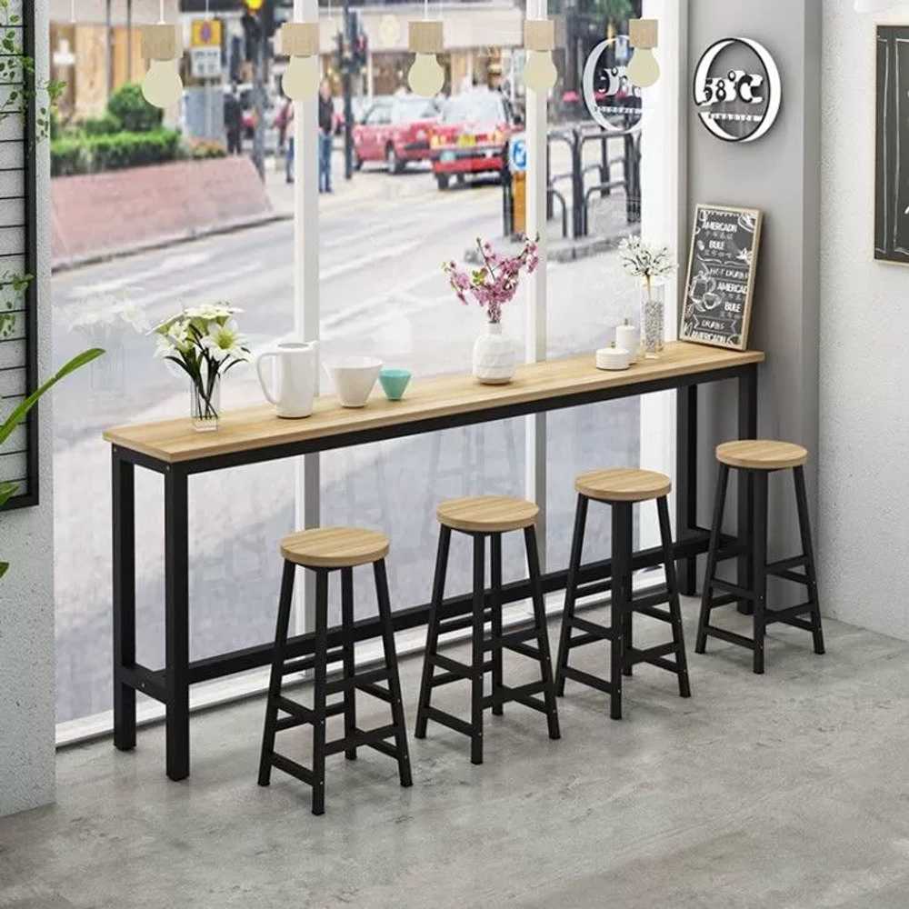 카페 창가테이블 스탠딩 홈바 컴퓨터 사이드테이블 160x30cm - 상세 이미지 2