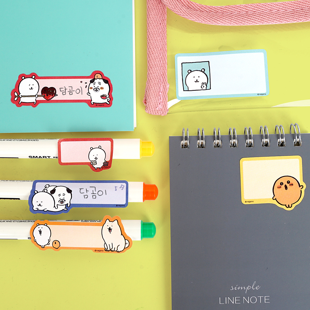 담곰이 왕 네임 스티커 농담곰 퍼그 고로케 레드 굿즈 - 상세 이미지 3