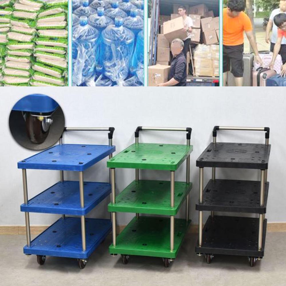업소용 3단 카트 다용도 수납 이동 핸드카 식당 서빙 구루마