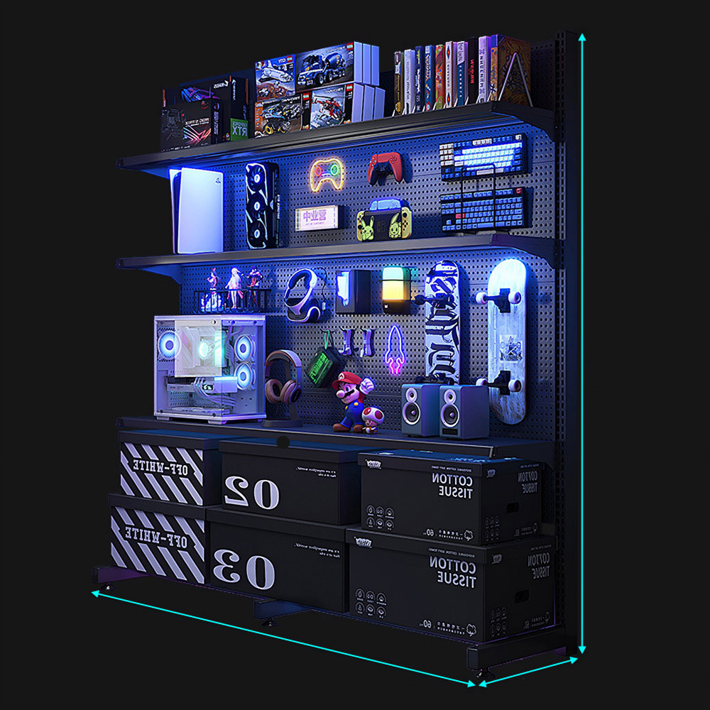 공간녹백 스탠드 타공 판 보드 페그 책상 철제 걸이대 블랙 92cm, 1개