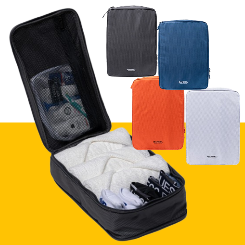 밤켈 여행용 듀얼 압축파우치 M 중형 여행용파우치 여행용 캐리어정리 여행 용품 필수품 - 상품 이미지