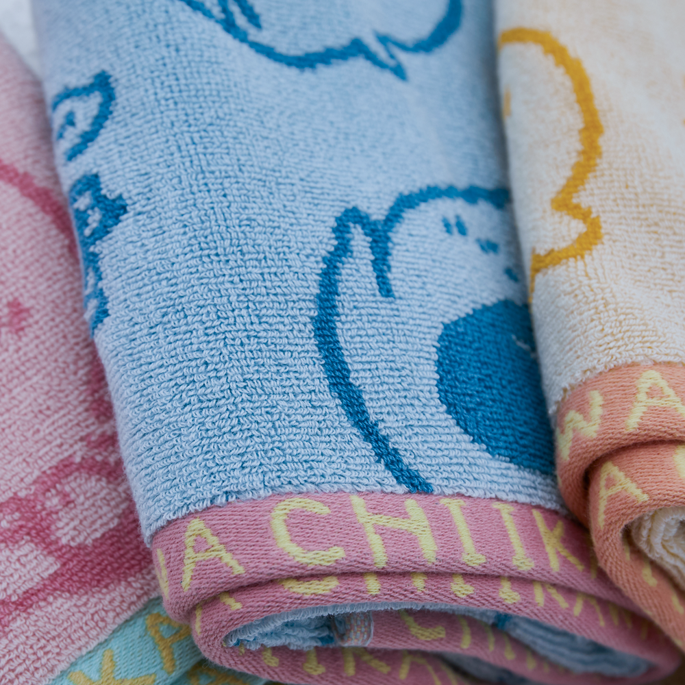 먼작귀 치이카와 타월 수건 단품 1P 세면 자카드 페이스 타올 굿즈 핑크